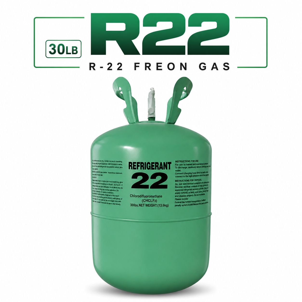 30LB R22 R-22 Freon Gas